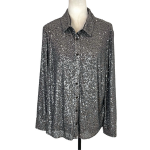 Addition Elle grey sequin shirt